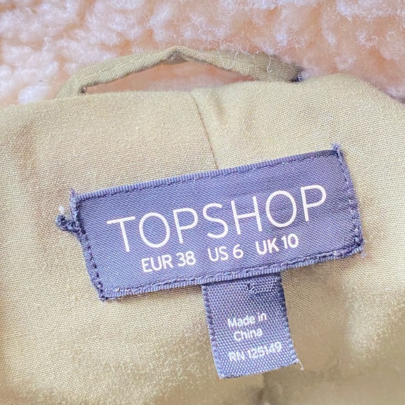TopShop White Teddy Coat - Picture 5 of 5